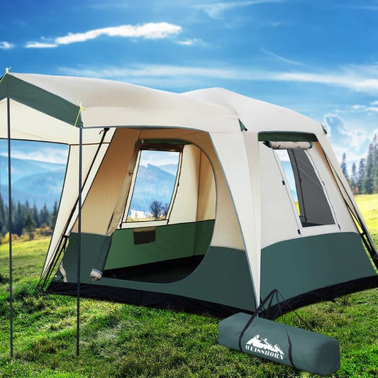Instant Up Camping Tent 4 Person Pop up Tents Family Hiking Dome Camp Weisshorn