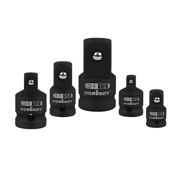 Impact Socket Adapter Set Socket Reducers HORUSDY 5Pcs 1/4 3/8 1/2 Inch Drive