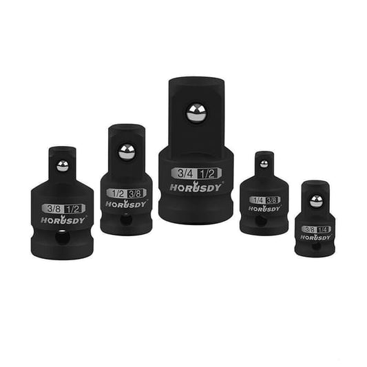 Impact Socket Adapter Set Socket Reducers HORUSDY 5Pcs 1/4 3/8 1/2 Inch Drive