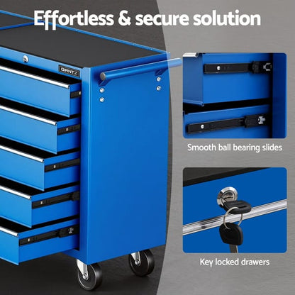 Tool Chest Trolley 10 Drawers Toolbox Storage by Giantz - Blue