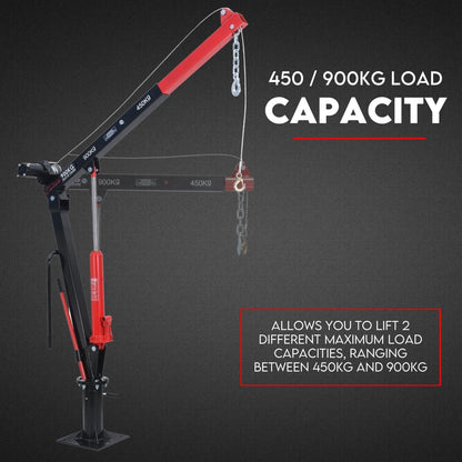 900kg Swivel Hydraulic Crane Hoist 12V Electric Jack