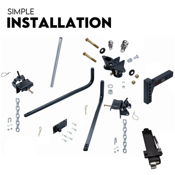 Weight Distribution Hitch System Load Leveller Caravan Anti Sway Bars 800Lb/362.8kg