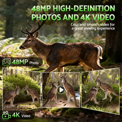Trail Camera UL-TECH 4K WiFi 48MP 0.2s Trigger Game Camera Camo