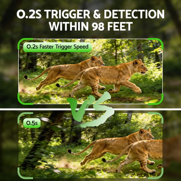 Trail Camera UL-TECH 4K WiFi 48MP 0.2s Trigger Game Camera Camo