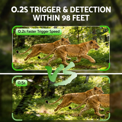 Trail Camera UL-TECH 4K WiFi 48MP 0.2s Trigger Game Camera Camo