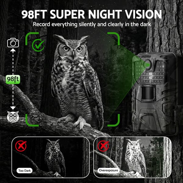 Trail Camera UL-TECH 4K WiFi 48MP 0.2s Trigger Game Camera Camo