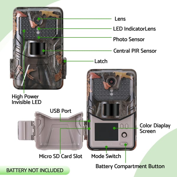 Trail Camera UL-TECH 4K WiFi 48MP 0.2s Trigger Game Camera Camo