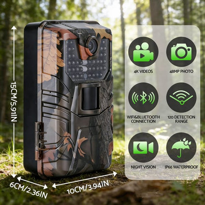 Trail Camera UL-TECH 4K WiFi 48MP 0.2s Trigger Game Camera Camo